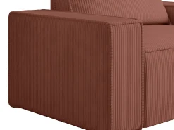 Vente-unique Poltrona em veludo canelado cor-de- de estilo design AMELIA^ Poltrona
