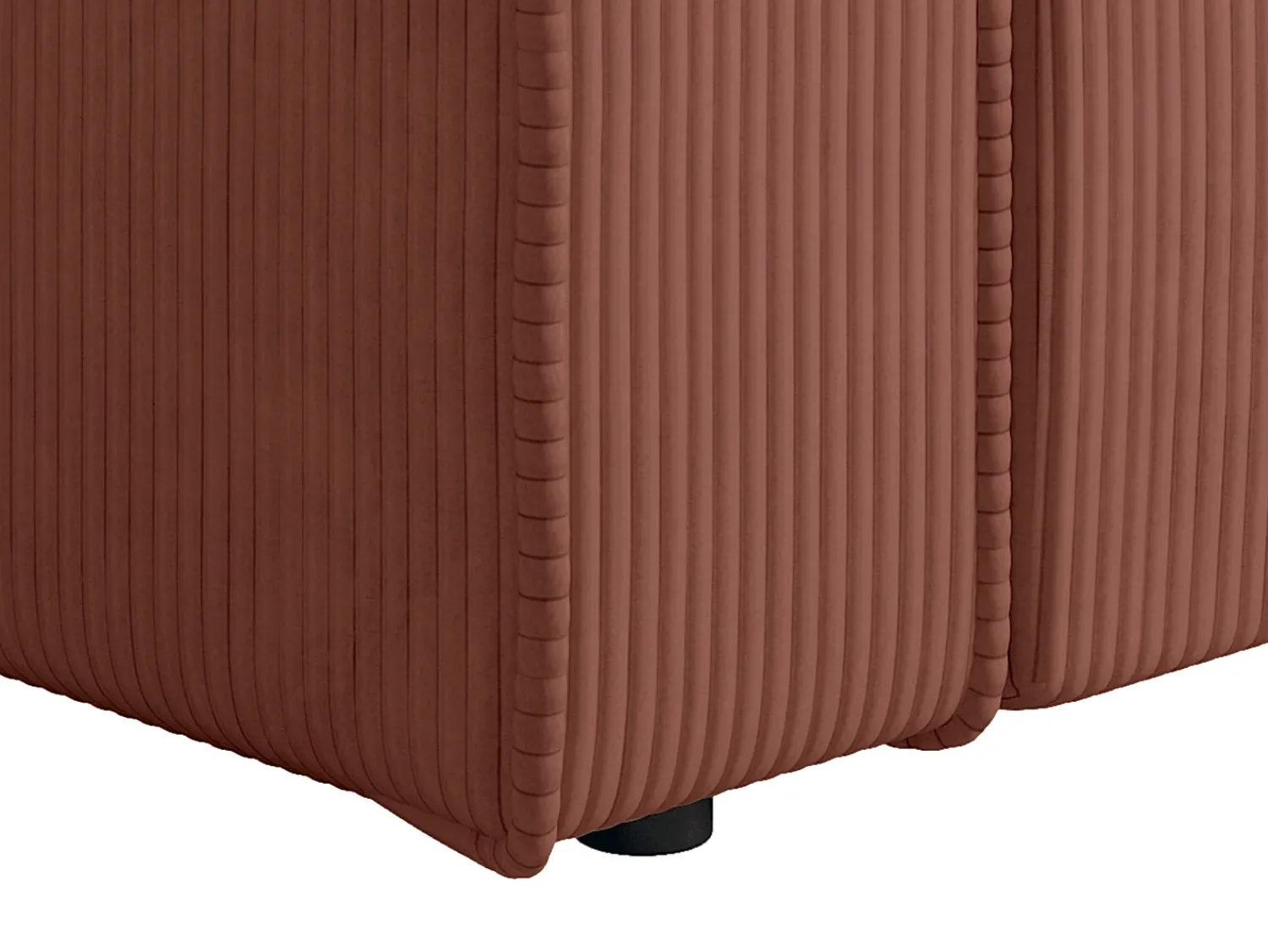 Vente-unique Poltrona em veludo canelado cor-de- de estilo design AMELIA^ Poltrona