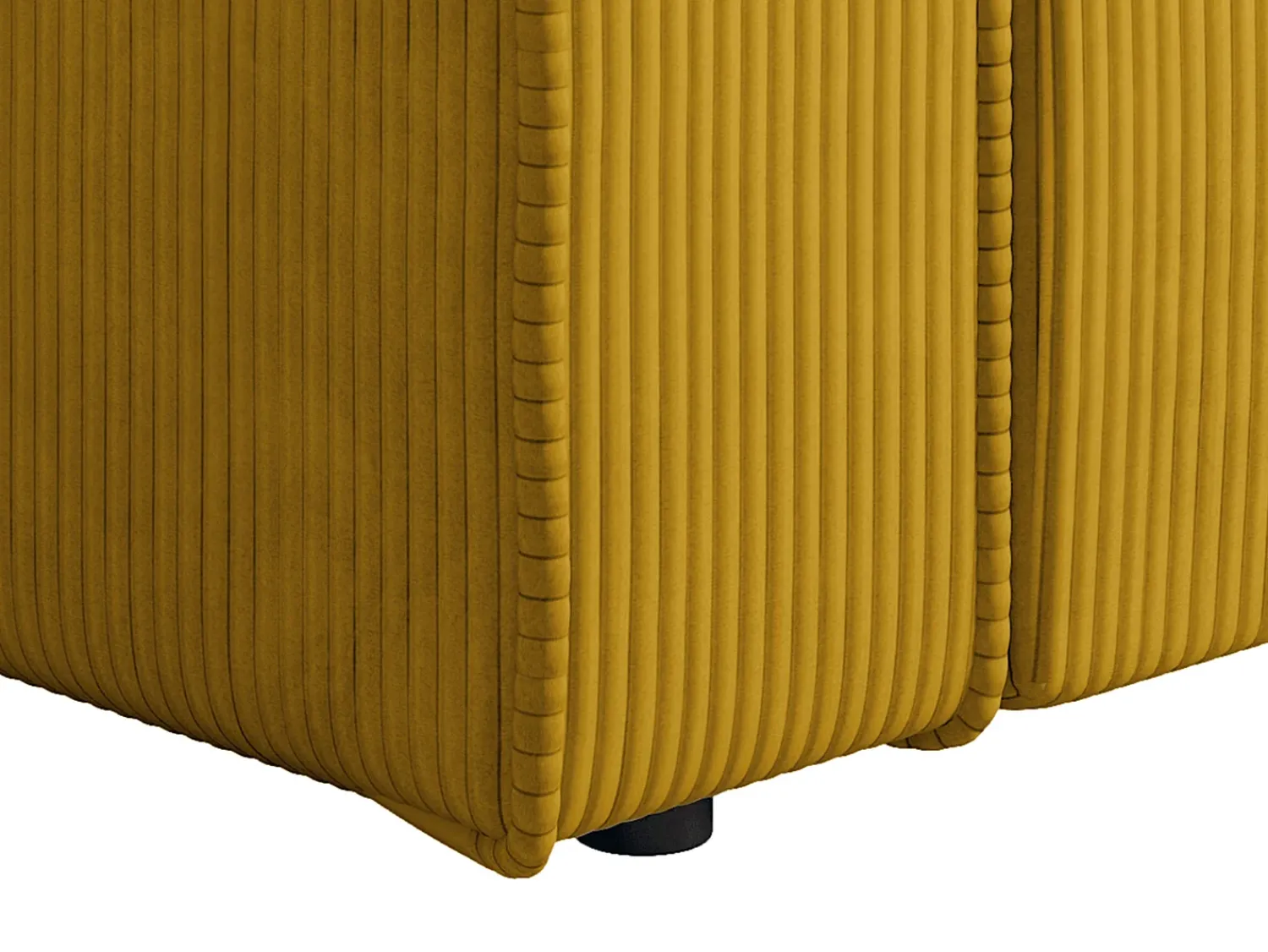 Poltrona*Vente-unique Poltrona em veludo canelado de estilo design AMELIA Amarelo