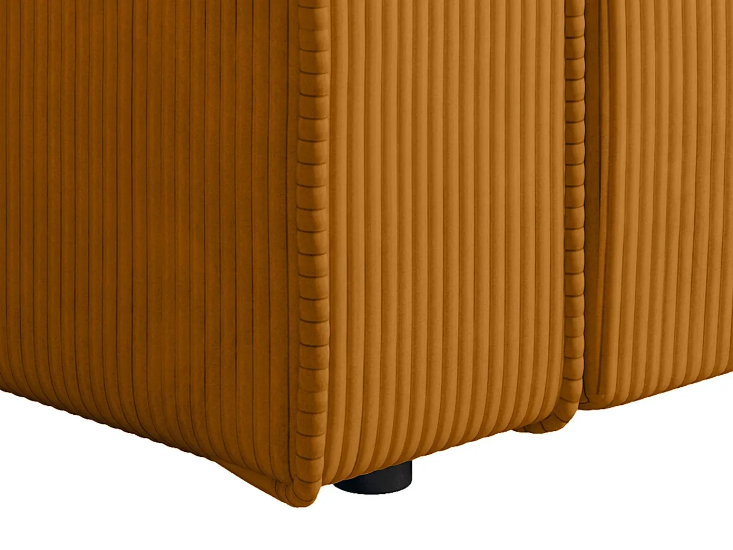 Poltrona*Vente-unique Poltrona em veludo canelado laranja-claro de estilo design AMELIA Laranja claro