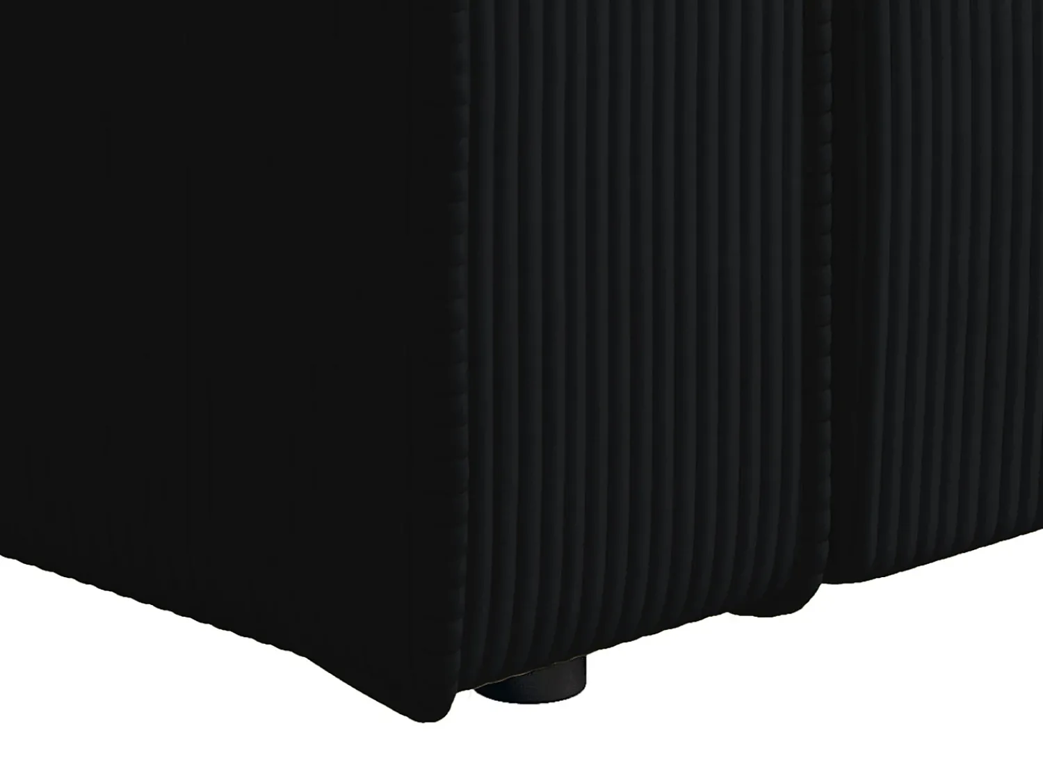 Poltrona|Vente-unique Poltrona em veludo canelado de estilo design AMELIA Preto