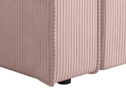 Poltrona*Vente-unique Poltrona em veludo canelado cor-de-rosa pó de estilo design AMELIA Rosa claro