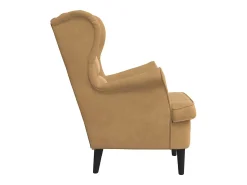 Poltrona*vidaxl Poltrona em veludo Castanho