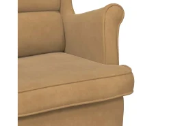 Poltrona*vidaxl Poltrona em veludo Castanho