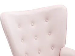 Poltrona|Vente-unique Poltrona em veludo cor-de- de estilo escandinavo VATELY Rosa