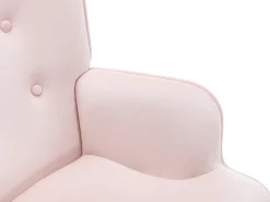 Poltrona|Vente-unique Poltrona em veludo cor-de- de estilo escandinavo VATELY Rosa