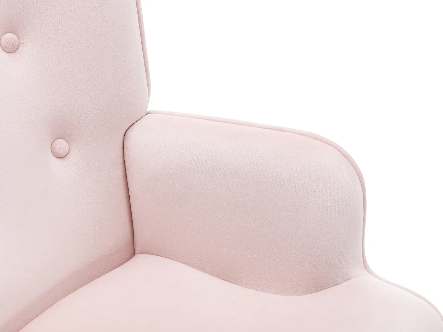 Poltrona|Vente-unique Poltrona em veludo cor-de- de estilo escandinavo VATELY Rosa