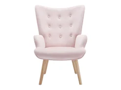 Poltrona|Vente-unique Poltrona em veludo cor-de- de estilo escandinavo VATELY Rosa