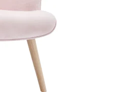 Poltrona|Vente-unique Poltrona em veludo cor-de- de estilo escandinavo VATELY Rosa
