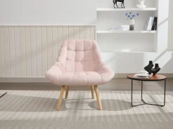 Vente-unique Poltrona em veludo cor-de- estilo escandinavo capitonê LUOSTO^ Poltrona