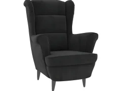 Discount Poltrona em veludo PT290735 Preto