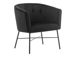 Vente-unique Poltrona em veludo acolchoado estilo cabriolet - FAKART^ Poltrona