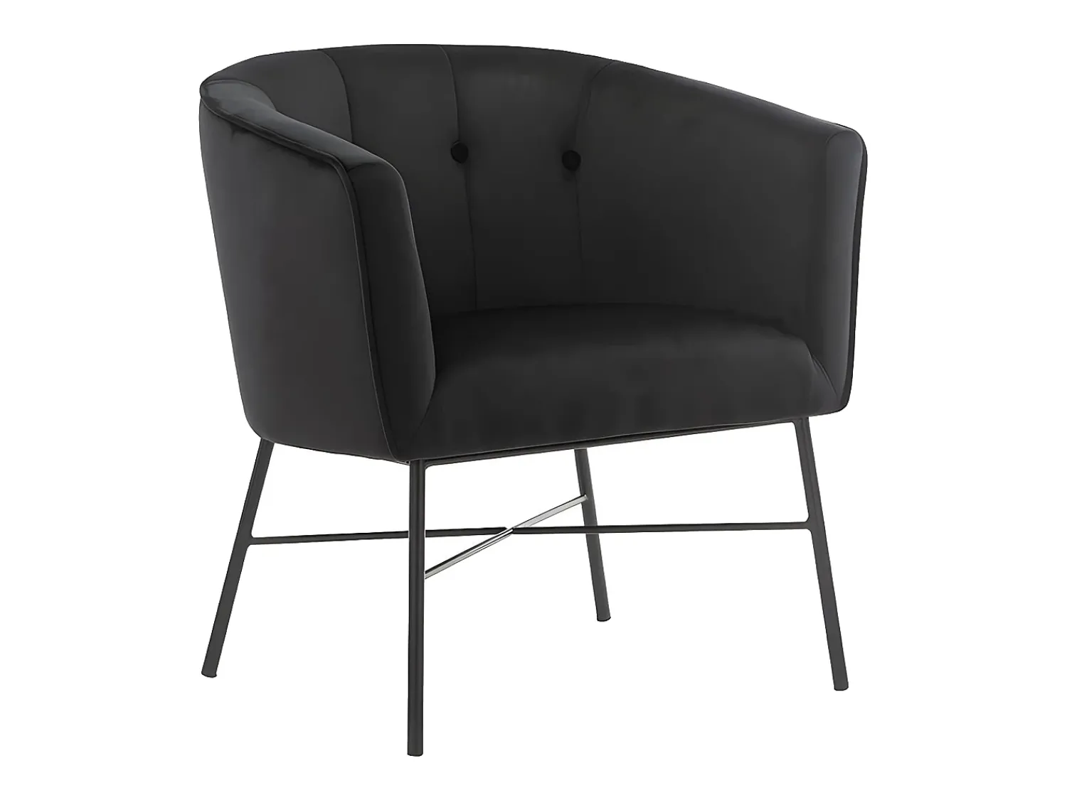 Vente-unique Poltrona em veludo acolchoado estilo cabriolet - FAKART^ Poltrona