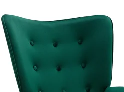 Poltrona*Vente-unique Poltrona em veludo verde acolchoado. Estilo escandinavo. VATELY Verde pinho