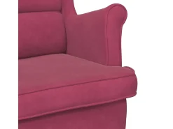 Best vidaxl Poltrona em veludo tinto Vermelho