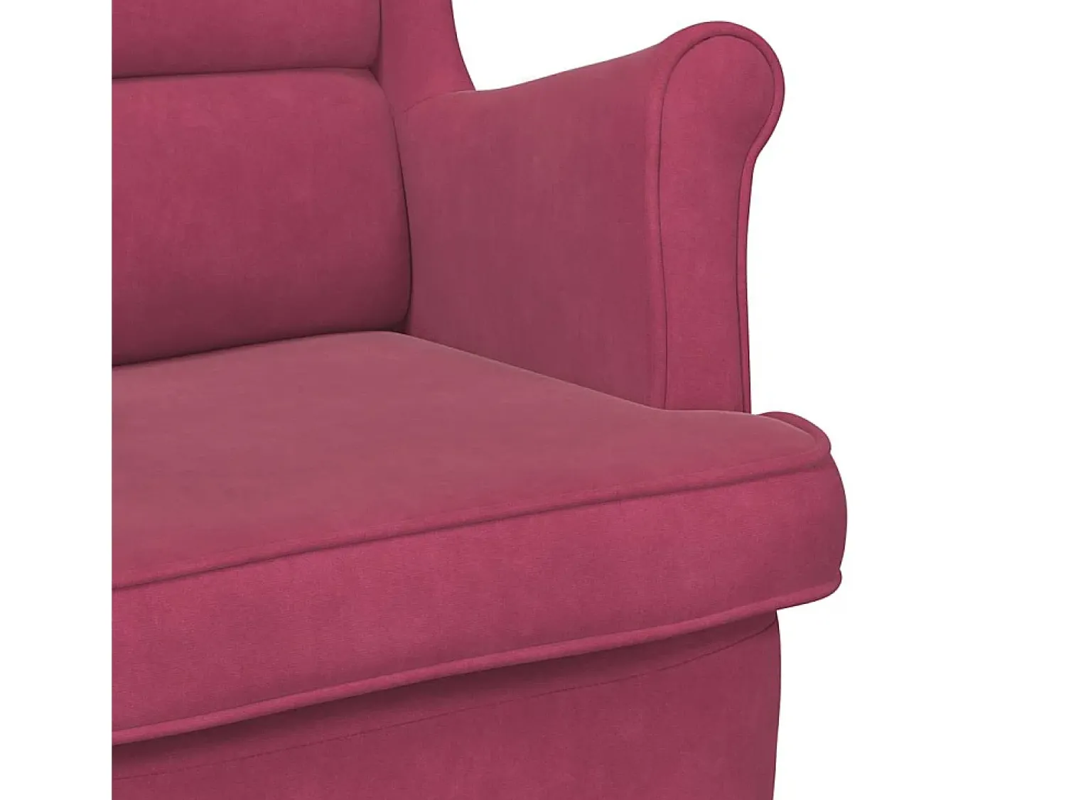 Best vidaxl Poltrona em veludo tinto Vermelho