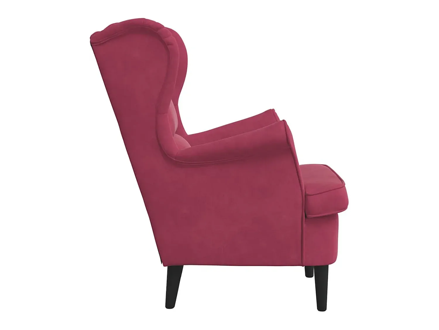 Best vidaxl Poltrona em veludo tinto Vermelho