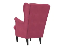 Best vidaxl Poltrona em veludo tinto Vermelho