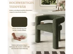 Poltrona* Poltrona ergonômica feita de tecido de pelúcia – confortável, elegante e versátil. Verde esmeralda