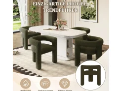 Poltrona* Poltrona ergonômica feita de tecido de pelúcia – confortável, elegante e versátil. Verde esmeralda