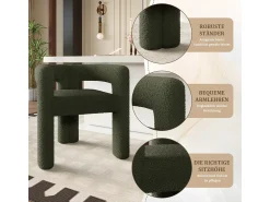 Poltrona* Poltrona ergonômica feita de tecido de pelúcia – confortável, elegante e versátil. Verde esmeralda