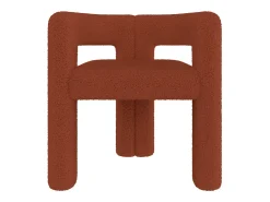Poltrona* Poltrona ergonômica feita de tecido de pelúcia – confortável, elegante e versátil. Castanho