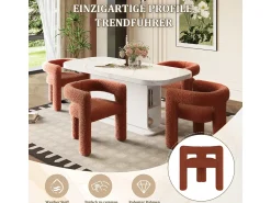Poltrona* Poltrona ergonômica feita de tecido de pelúcia – confortável, elegante e versátil. Castanho