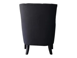 Poltrona*Habitat et jardin Poltrona escandinava em tecido "Duquesa" - 76 x 83 x 100,5 cm - Preto