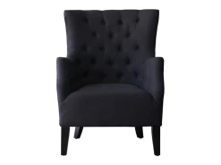 Poltrona*Habitat et jardin Poltrona escandinava em tecido "Duquesa" - 76 x 83 x 100,5 cm - Preto