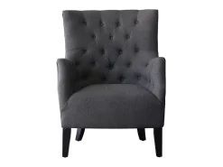 Hot Habitat et jardin Poltrona Escandinava Tecido "Duchesse" - 76 x 83 x 100,5 cm - Cinza Cinzento