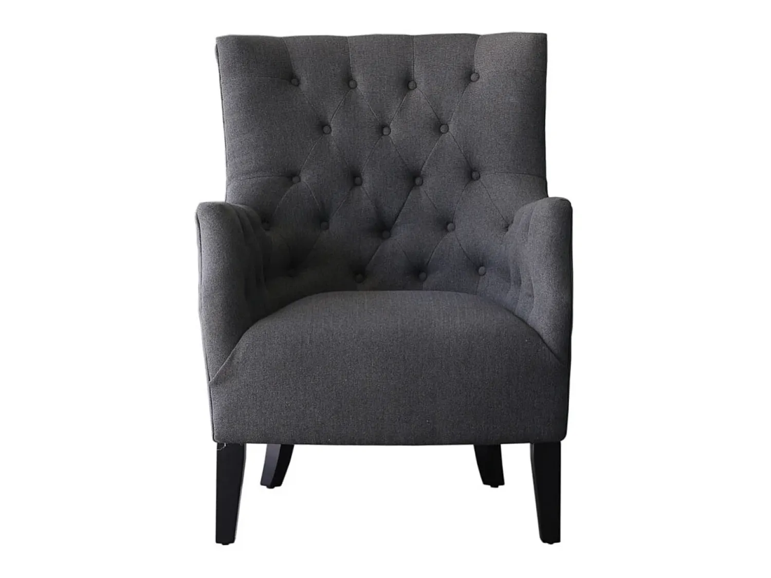 Hot Habitat et jardin Poltrona Escandinava Tecido "Duchesse" - 76 x 83 x 100,5 cm - Cinza Cinzento