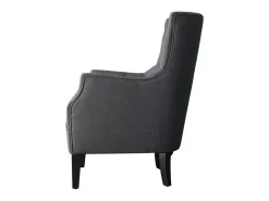 Hot Habitat et jardin Poltrona Escandinava Tecido "Duchesse" - 76 x 83 x 100,5 cm - Cinza Cinzento