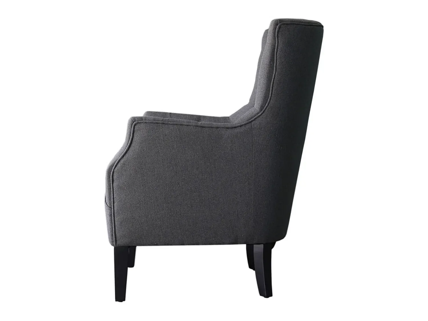 Hot Habitat et jardin Poltrona Escandinava Tecido "Duchesse" - 76 x 83 x 100,5 cm - Cinza Cinzento