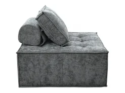 Sofá|Habitat et jardin Poltrona estilo veludo - 96 x 100 x 89 cm - Cinza Cinzento