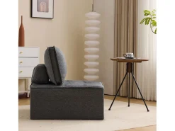 Sofá* Poltrona estofada com capa. Sofá-pufe para sala, quarto, quarto de hóspedes ou infantil. Pequeno conjunto de assentos. Cinzento