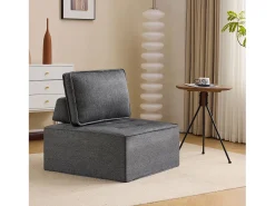 Sofá* Poltrona estofada com capa. Sofá-pufe para sala, quarto, quarto de hóspedes ou infantil. Pequeno conjunto de assentos. Cinzento