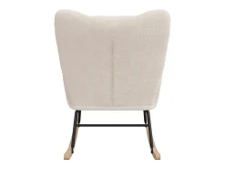 Poltrona estofada com estampa xadrez suave, ideal para sala de estar e quarto, com função de balanço e capacidade de peso de 120 kg, na cor .^ Poltrona