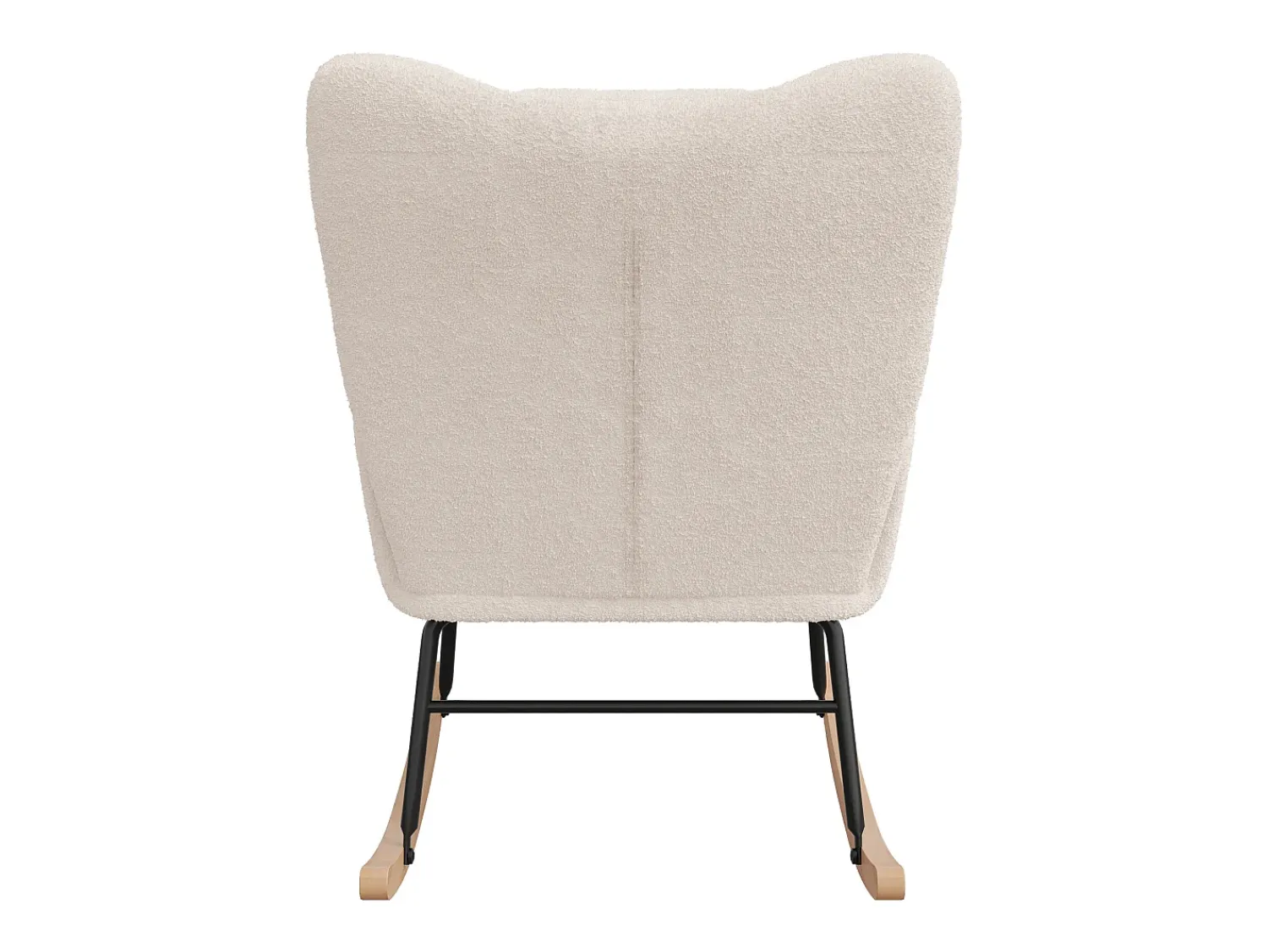 Poltrona estofada com estampa xadrez suave, ideal para sala de estar e quarto, com função de balanço e capacidade de peso de 120 kg, na cor .^ Poltrona