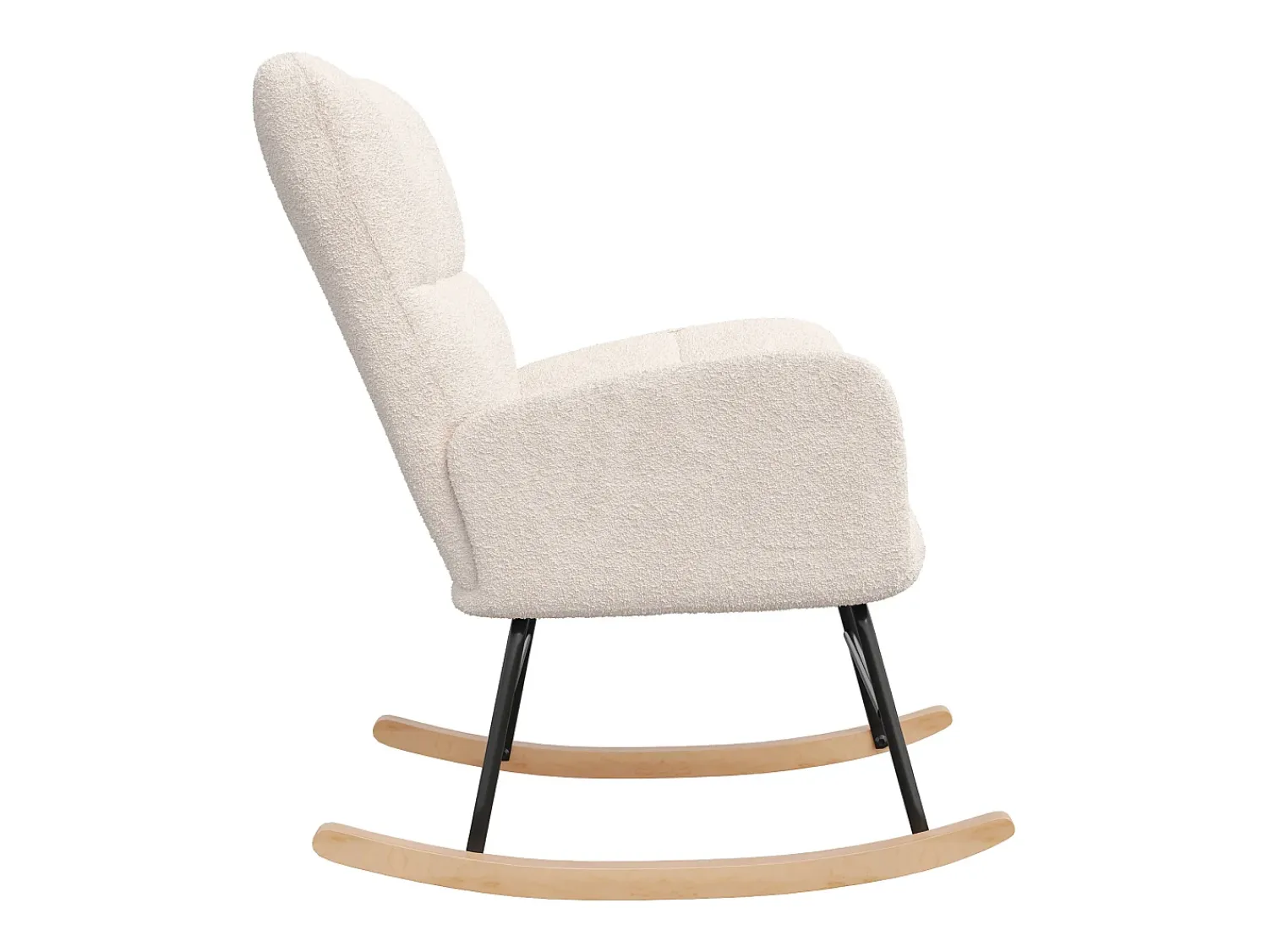 Poltrona estofada com estampa xadrez suave, ideal para sala de estar e quarto, com função de balanço e capacidade de peso de 120 kg, na cor .^ Poltrona