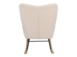 Poltrona estofada com estampa xadrez suave, ideal para sala de estar e quarto, com função de balanço e capacidade de peso de 120 kg, na cor .^ Poltrona