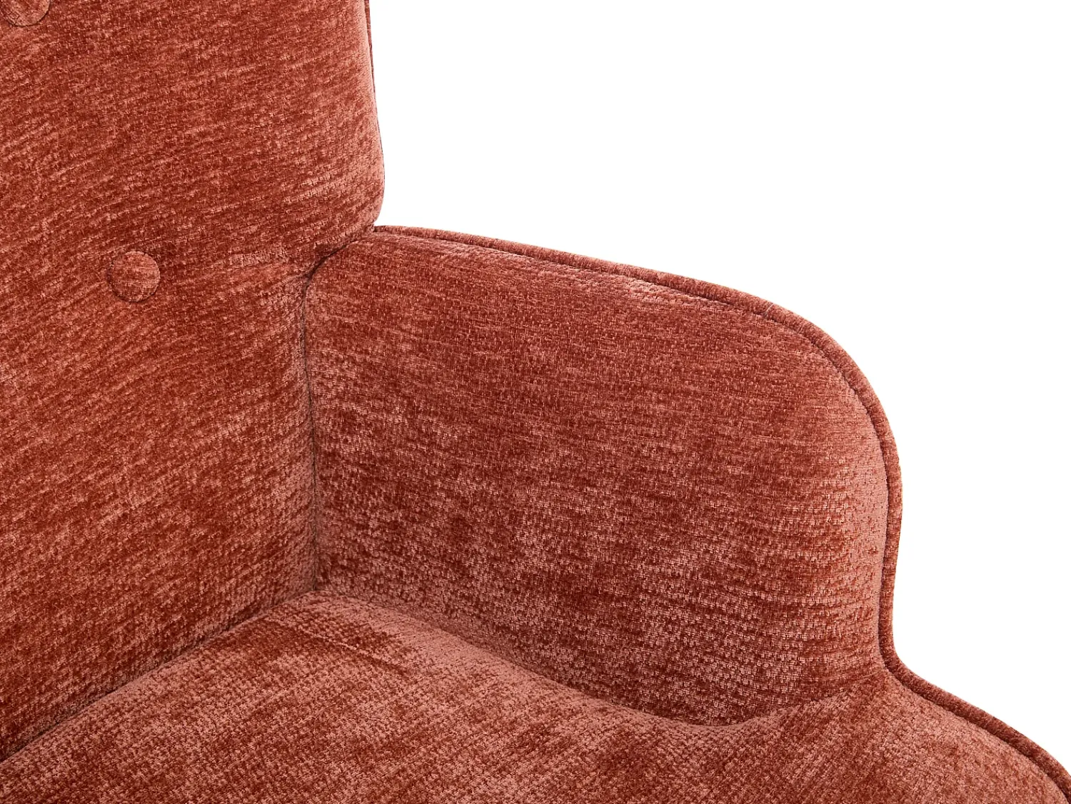 Poltrona|Vente-unique Poltrona estofada em tecido texturizado VATELY Terracota