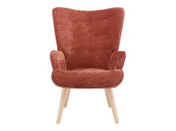 Poltrona|Vente-unique Poltrona estofada em tecido texturizado VATELY Terracota