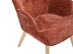 Poltrona|Vente-unique Poltrona estofada em tecido texturizado VATELY Terracota