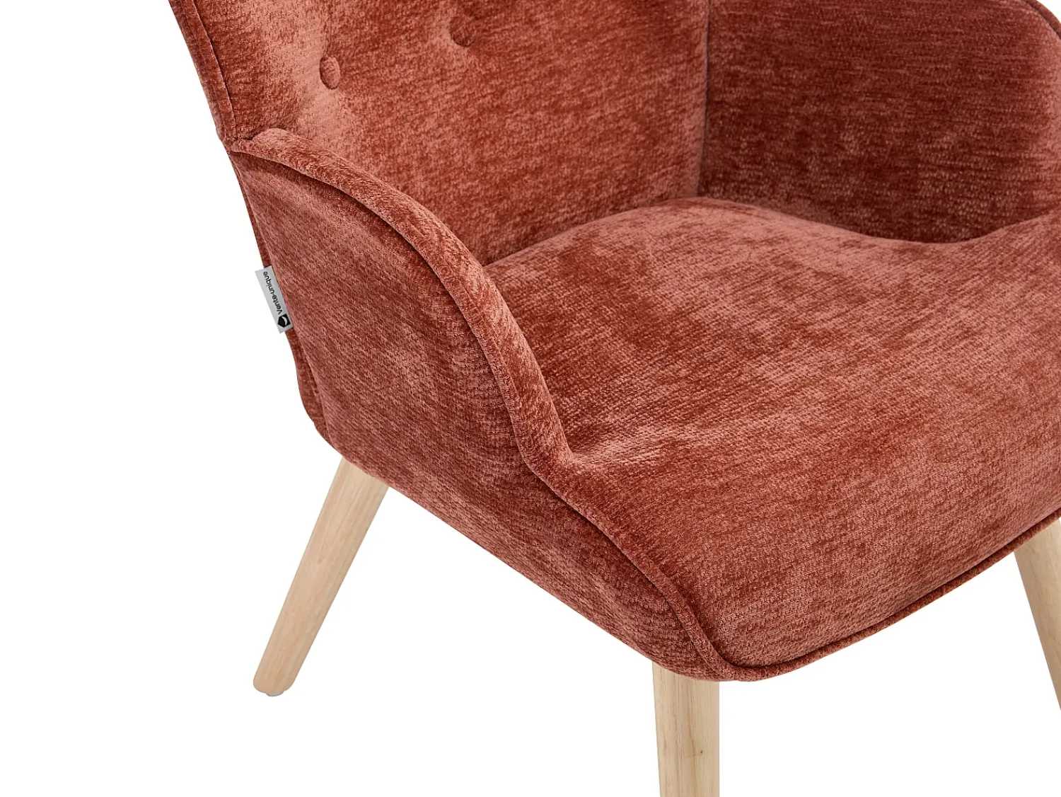 Poltrona|Vente-unique Poltrona estofada em tecido texturizado VATELY Terracota