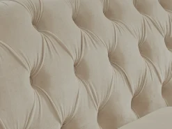 Poltrona|Vente-unique Poltrona fixa em veludo de cor - CHESTERFIELD Bege