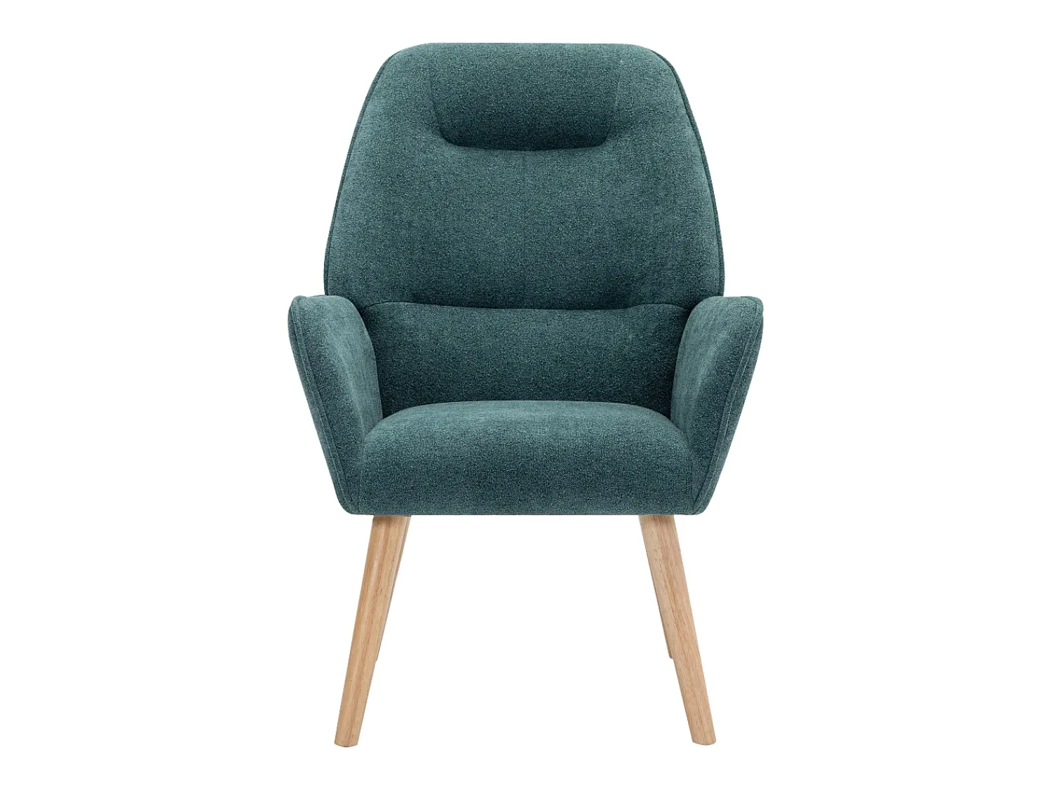 Poltrona*Vente-unique Poltrona fixa tecido azul-esverdeado, estilo escandinavo - OSIMO Azul esverdeado