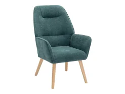 Poltrona*Vente-unique Poltrona fixa tecido azul-esverdeado, estilo escandinavo - OSIMO Azul esverdeado
