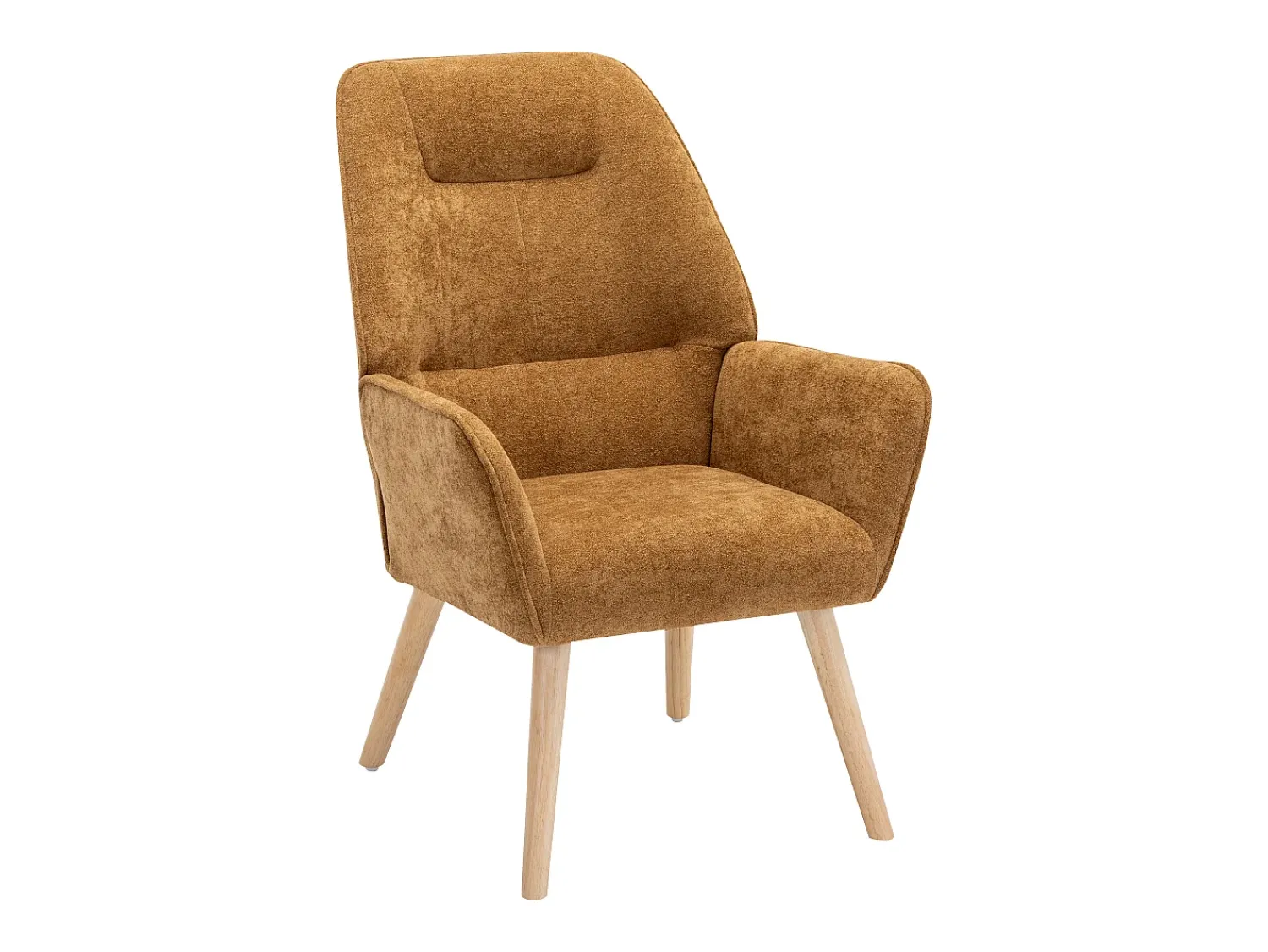 Poltrona*Vente-unique Poltrona fixa tecido , estilo escandinavo - OSIMO Camel