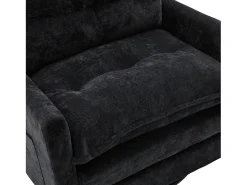 Sale Hauss Spole Poltrona giratória com bolso lateral - Tecido chenille - Preto