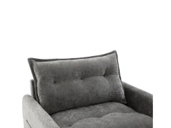 Poltrona|Hauss Spole Poltrona giratória com bolso lateral - Tecido chenille - Cinza Cinzento